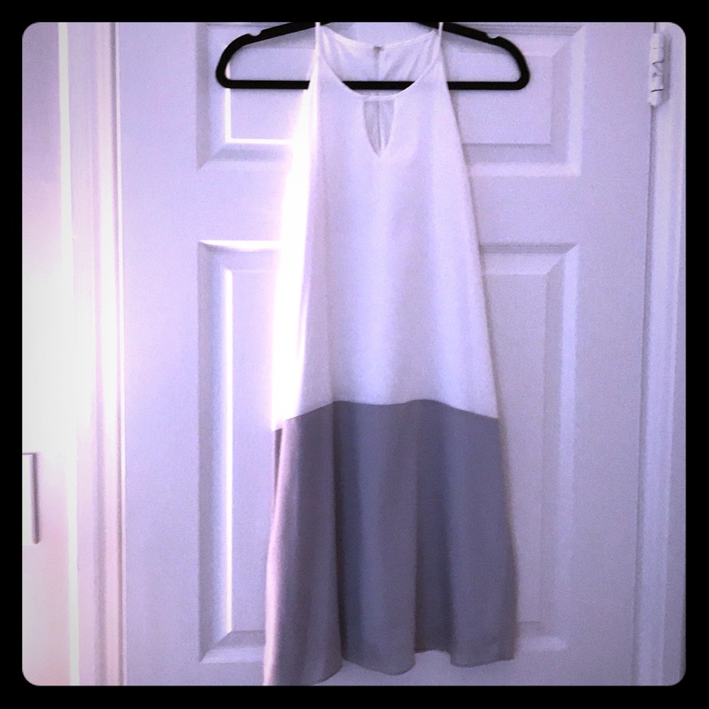 Fun color block trapeze dress